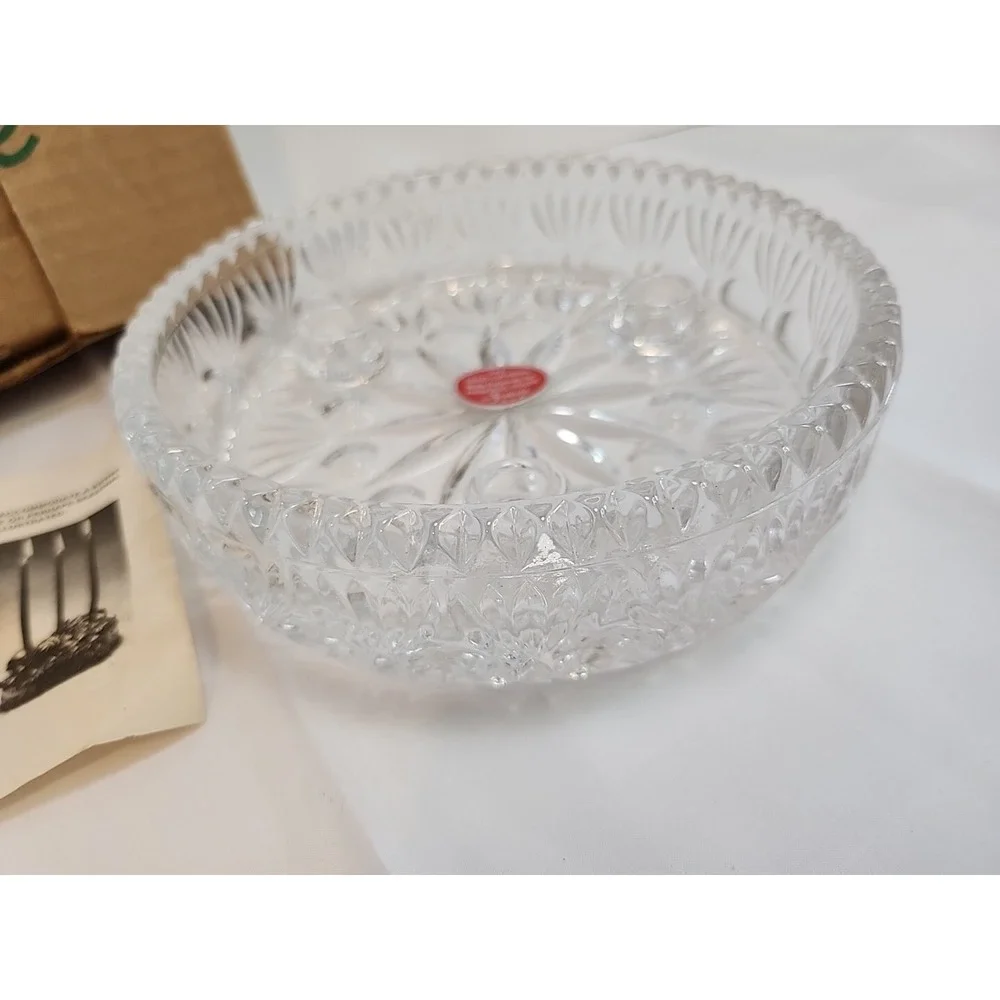 VTG Princess House 24% Full Lead Crystal 3 Lite Taper Candle Holder W/ 6 Candles